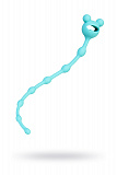 Анальная цепочка ToDo by Toyfa Froggy, силикон, голубая, 27,4 см, Ø 1,4 см